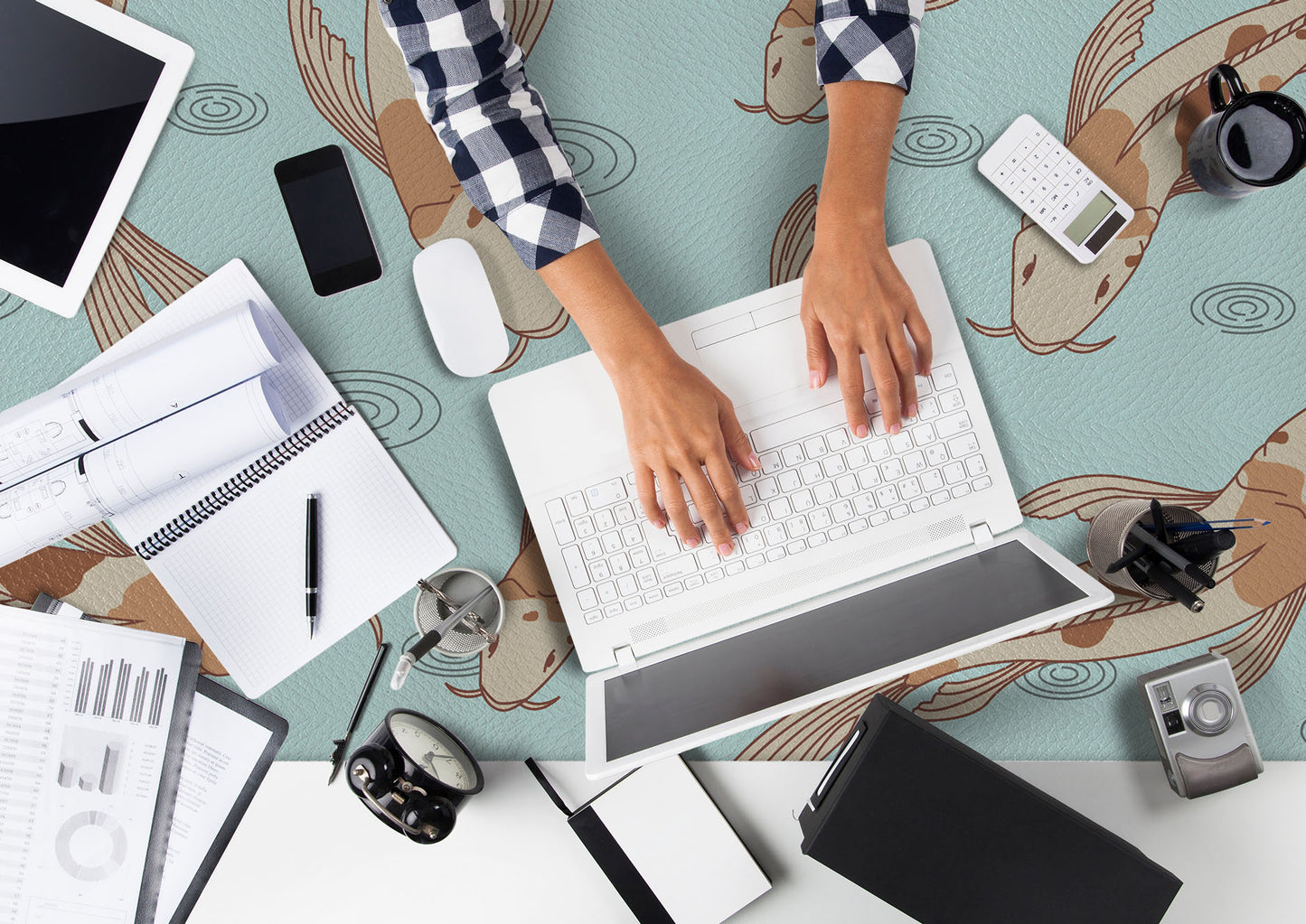 Alfombrilla de Escritorio Koi