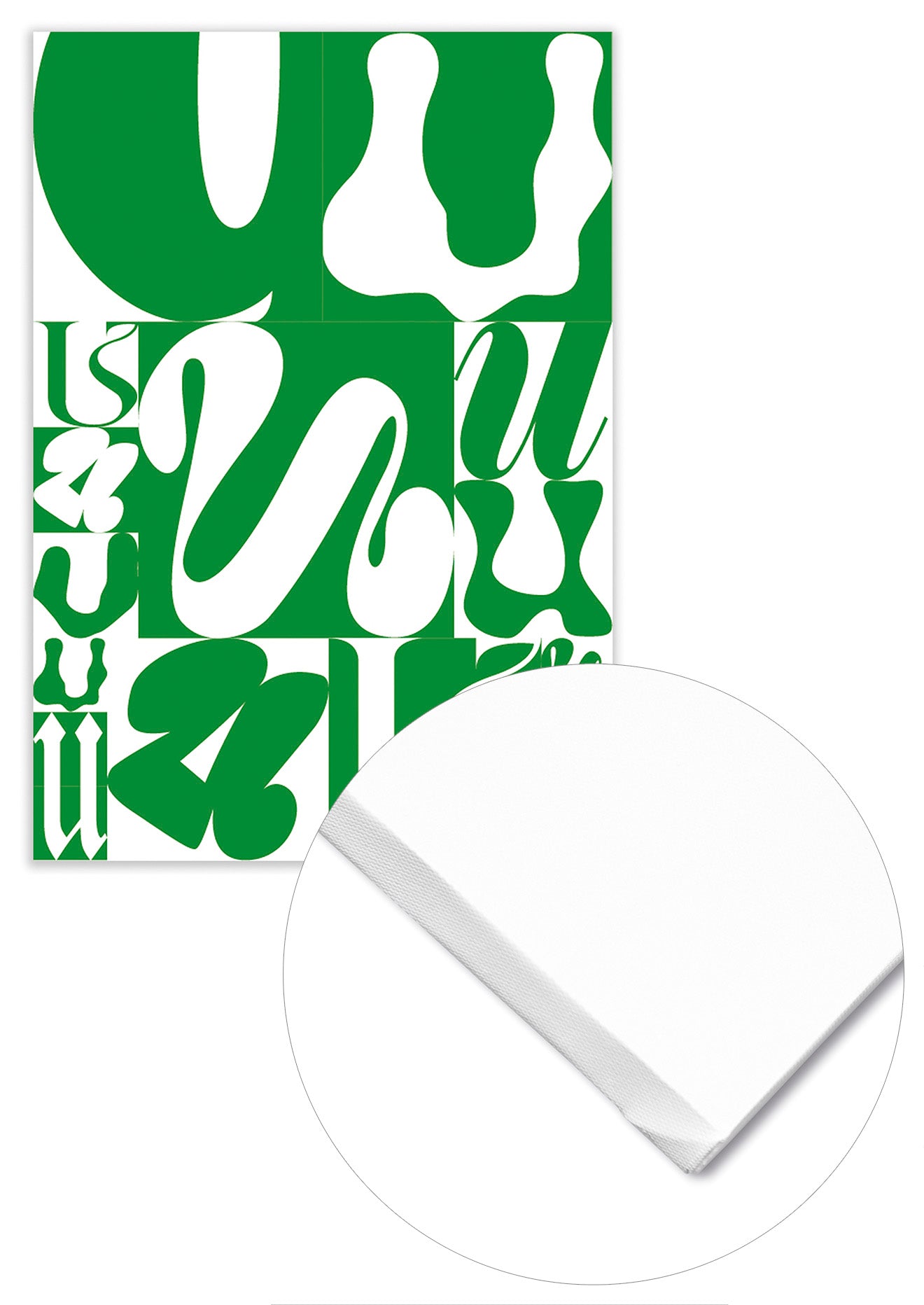 Lienzo Decorativo Letra U