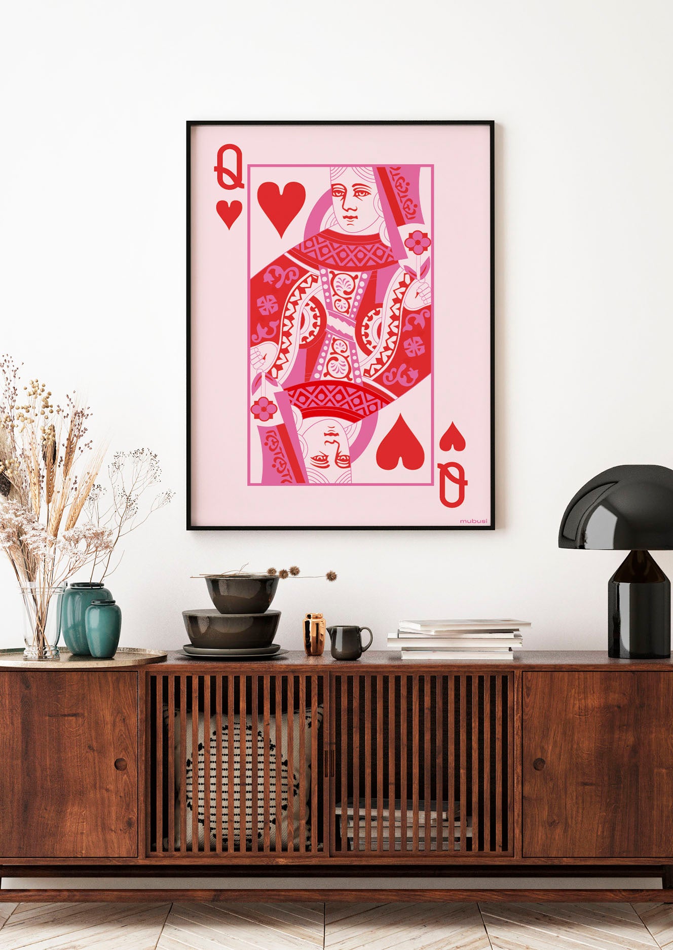Lienzo Decorativo Reina Corazones