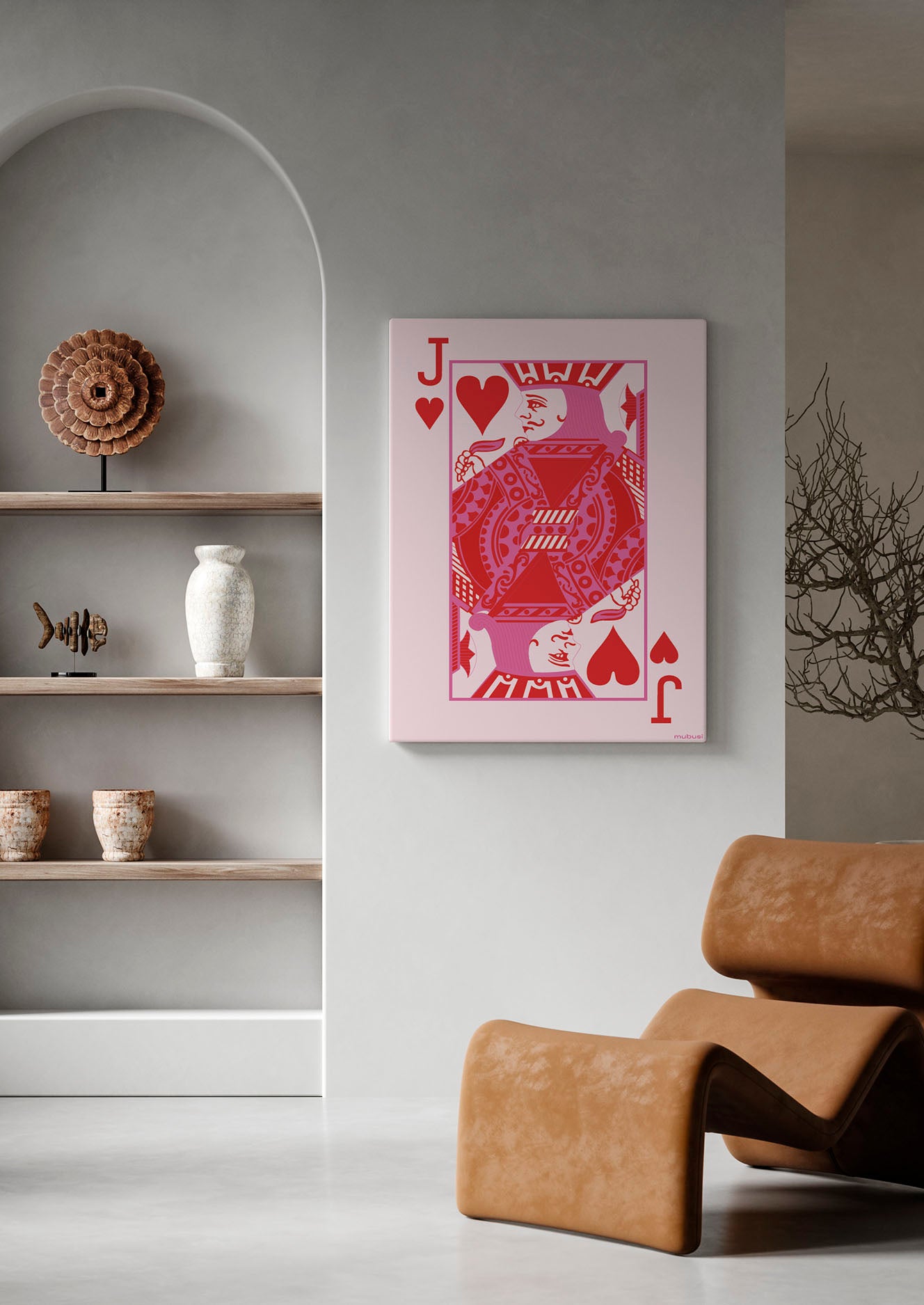 Lienzo Decorativo Sota Corazones