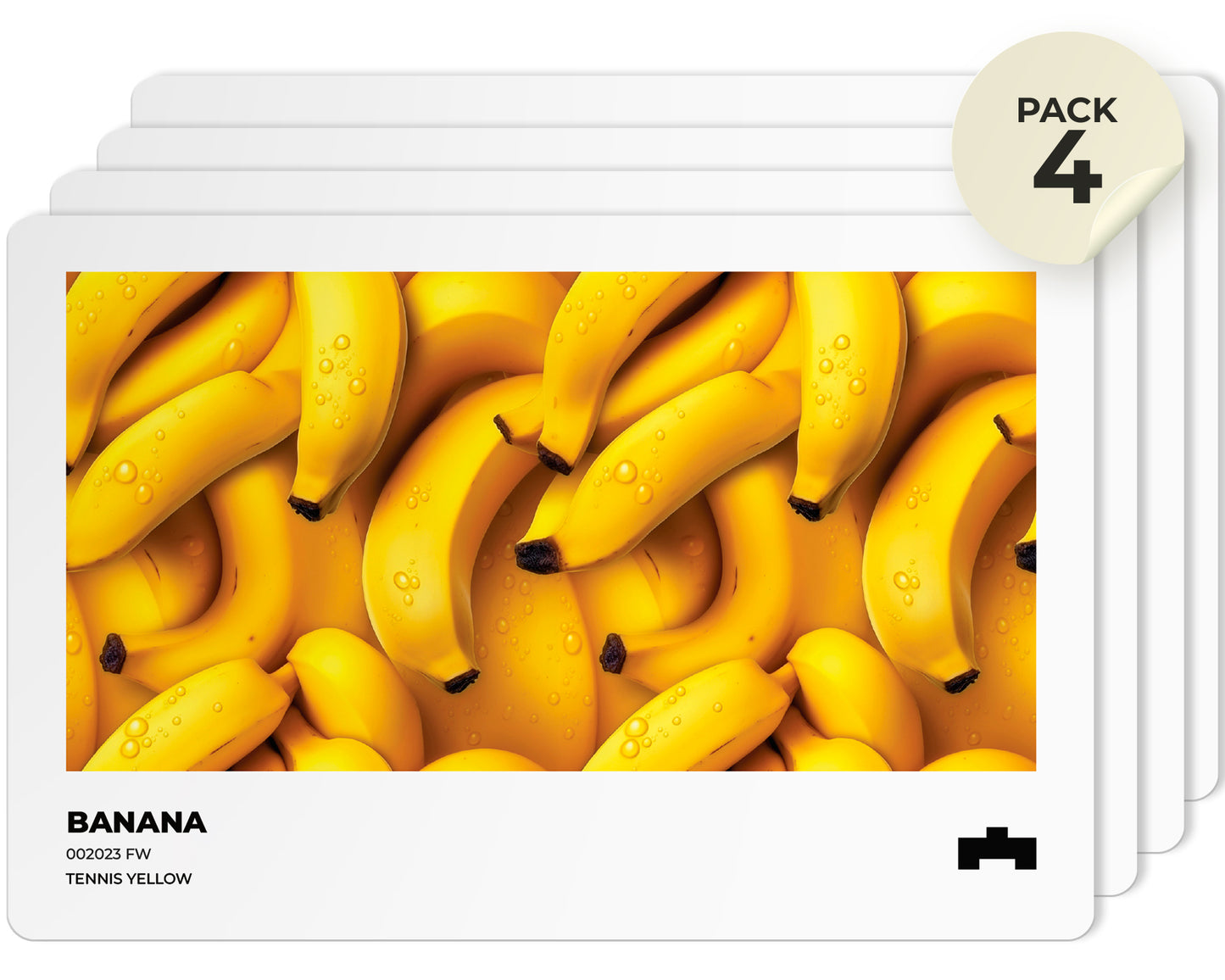 Pack de 4 Salvamanteles Individuales - Comida Banana 45x30 cm