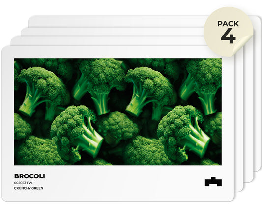 Pack de 4 Salvamanteles Individuales - Comida Brócoli 45x30 cm