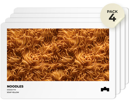 Pack de 4 Salvamanteles Individuales - Comida Fideos 45x30 cm