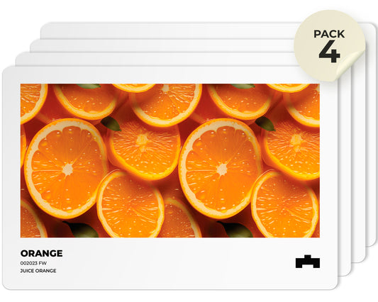 Pack de 4 Salvamanteles Individuales - Comida Naranja 45x30 cm
