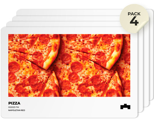Pack de 4 Salvamanteles Individuales - Comida Pizza 45x30 cm
