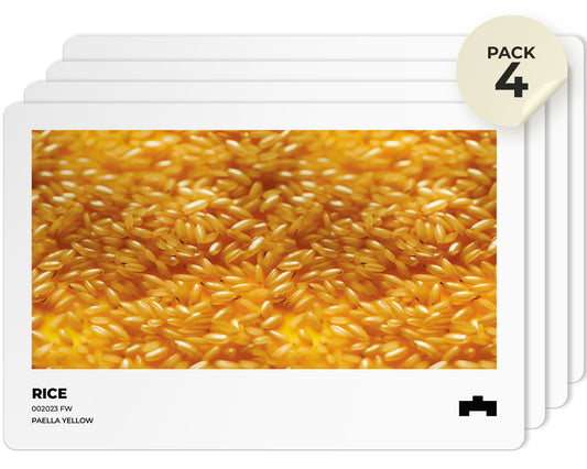 Pack de 4 Salvamanteles Individuales - Comida Arroz 45x30 cm