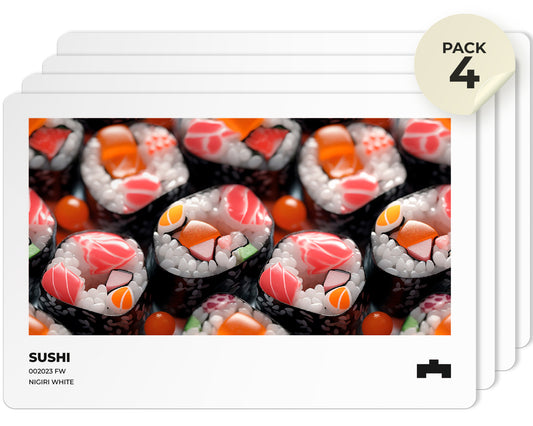 Pack de 4 Salvamanteles Individuales - Comida Sushi 45x30 cm